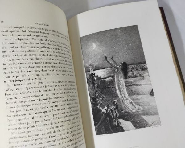 1900 Salammbo Flaubert, Rochegrosse Etchings, 2 Vol, Ferroud Limited 600