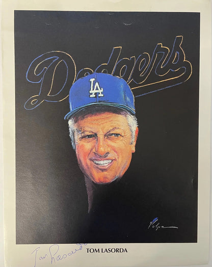 Tommy Lasorda Autographed 8X11 Magazine Page Los Angeles Dodgers