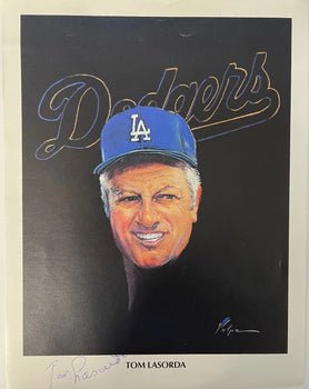Tommy Lasorda Autographed 8X11 Magazine Page Los Angeles Dodgers