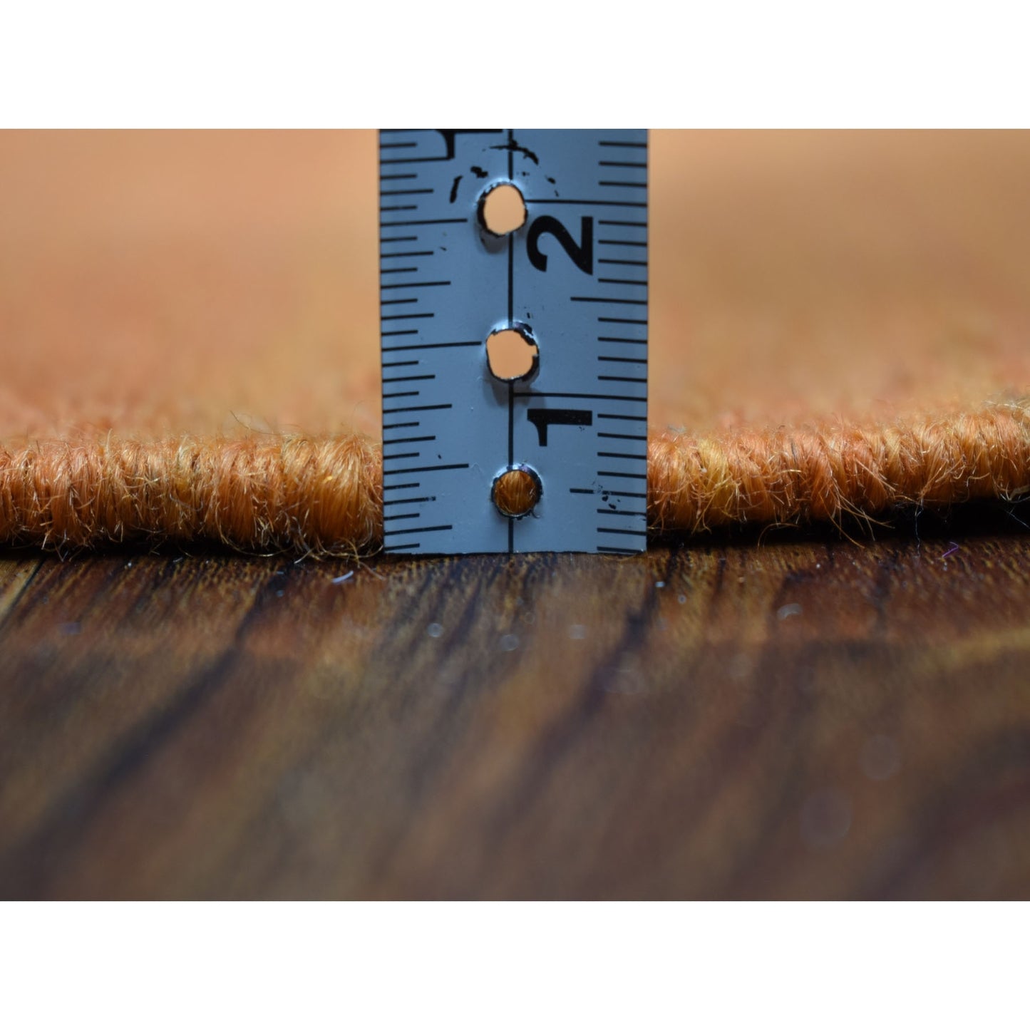 6'4"X9'9" Orange Shades Flat Weave Kilim Pure Wool Hand Woven Rug