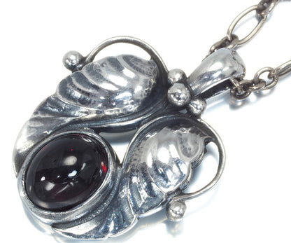 Georg Jensen Necklace Garnet Heritage 1994
