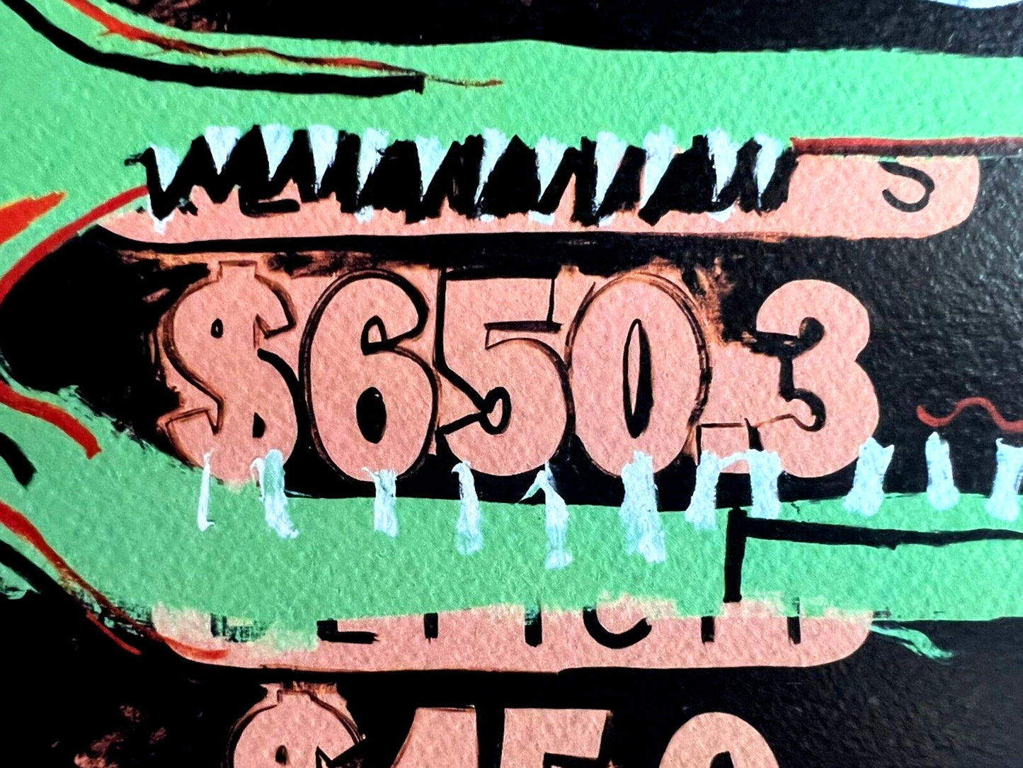 Andy Warhol And Jean-Michel Basquiat Lithograph Signed Numbered Coa