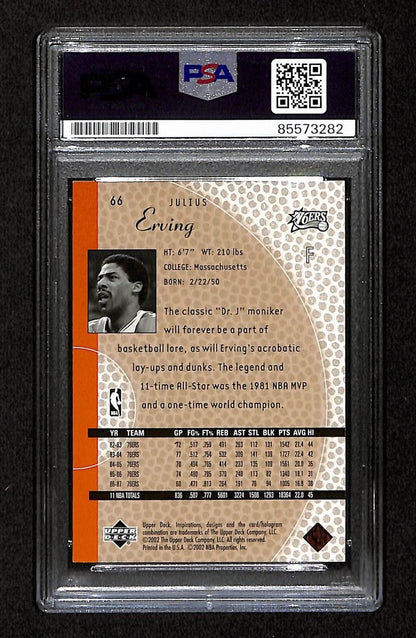 Julius Dr. J Erving Hof Signed/Auto 2001 Upper