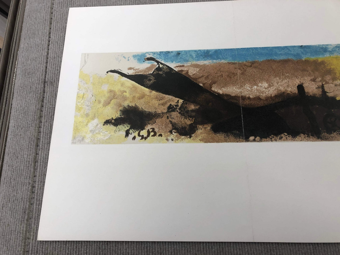 Georges Braque La Charrue " Lithograph Cubism Brown Plough Farming