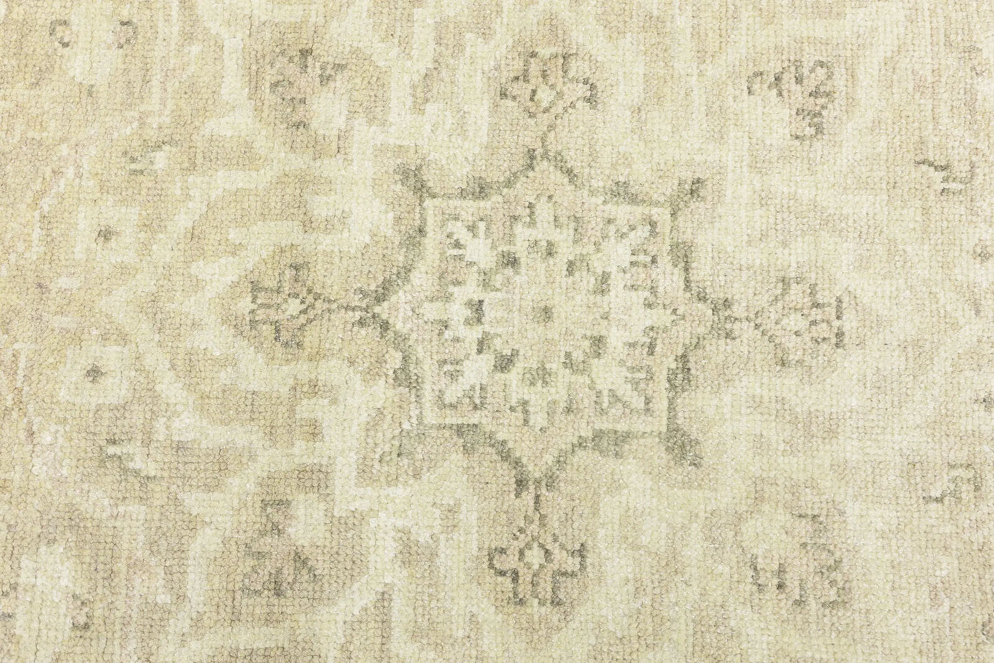 Transitional Oriental Rug Muted Floral Design
