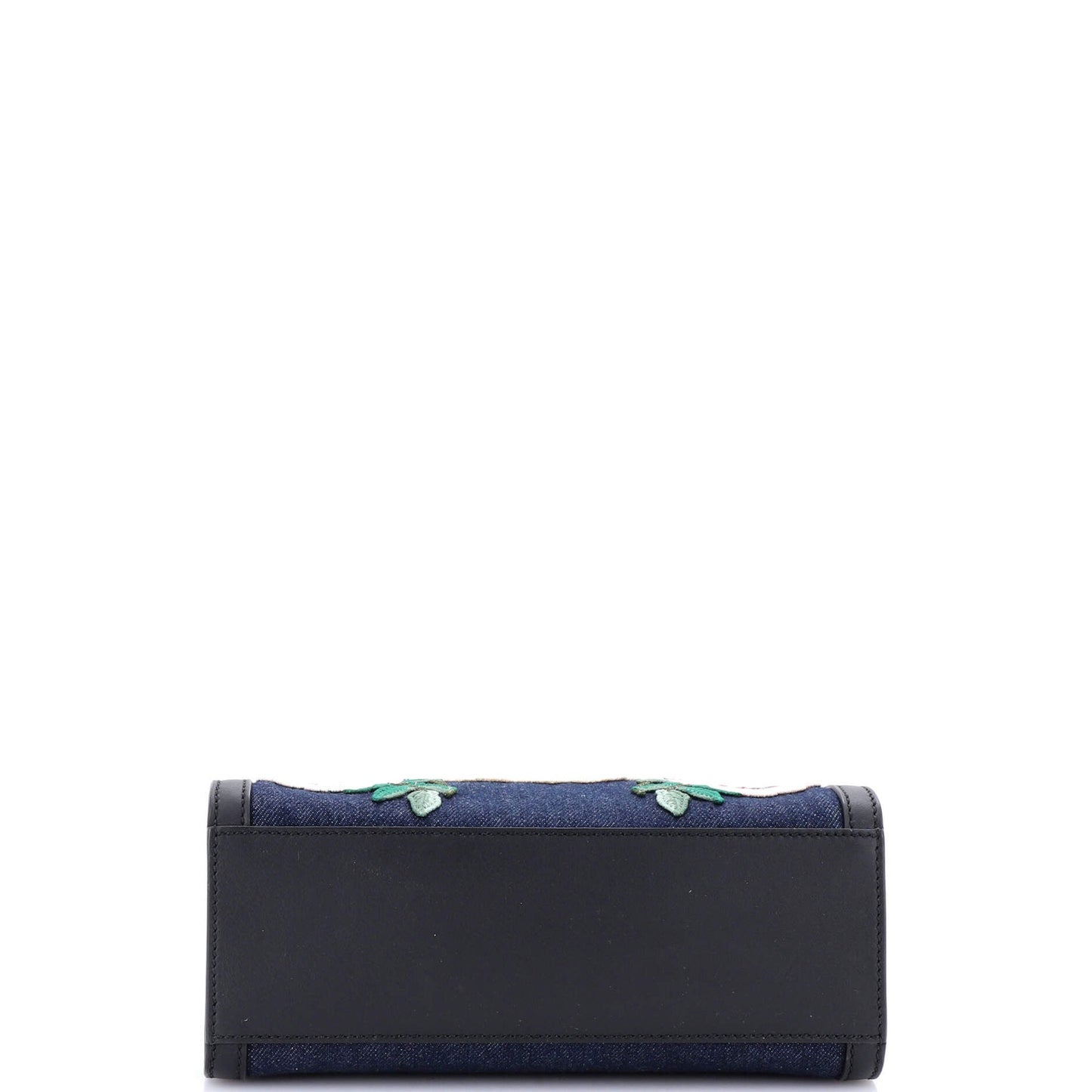 Gucci Tiger Pearl Tote Embroidered Denim Medium