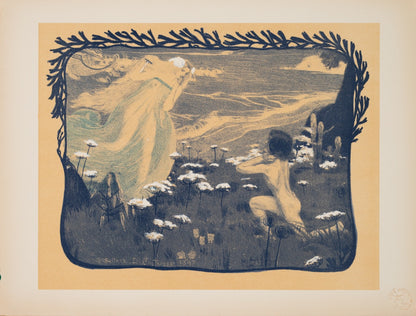 H. Bellery-Desfontaines Lillusion 1898 Original Lithograph Lestampe Moderne