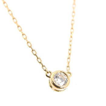 Ahkah Necklace 1P Diamond One-Point Diamond K18 Yellow Gold