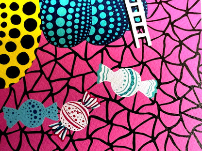Yayoi Kusama Lithograph Mori Art Museum Coa