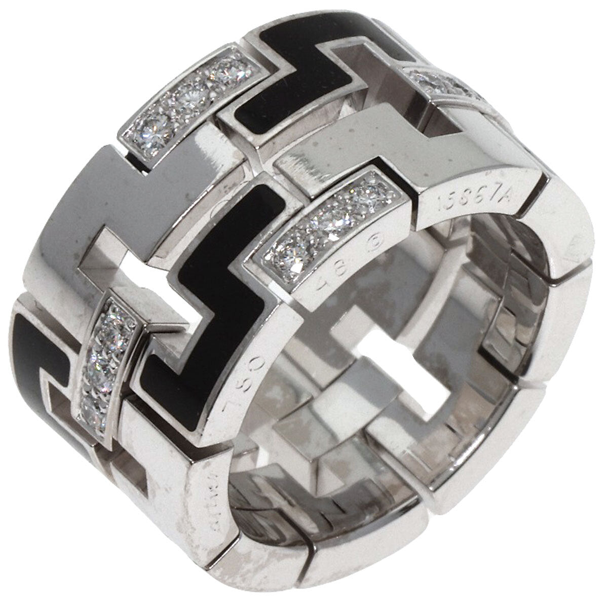 Cartier   Ring Dragon Padlock Diamond Enamel #48