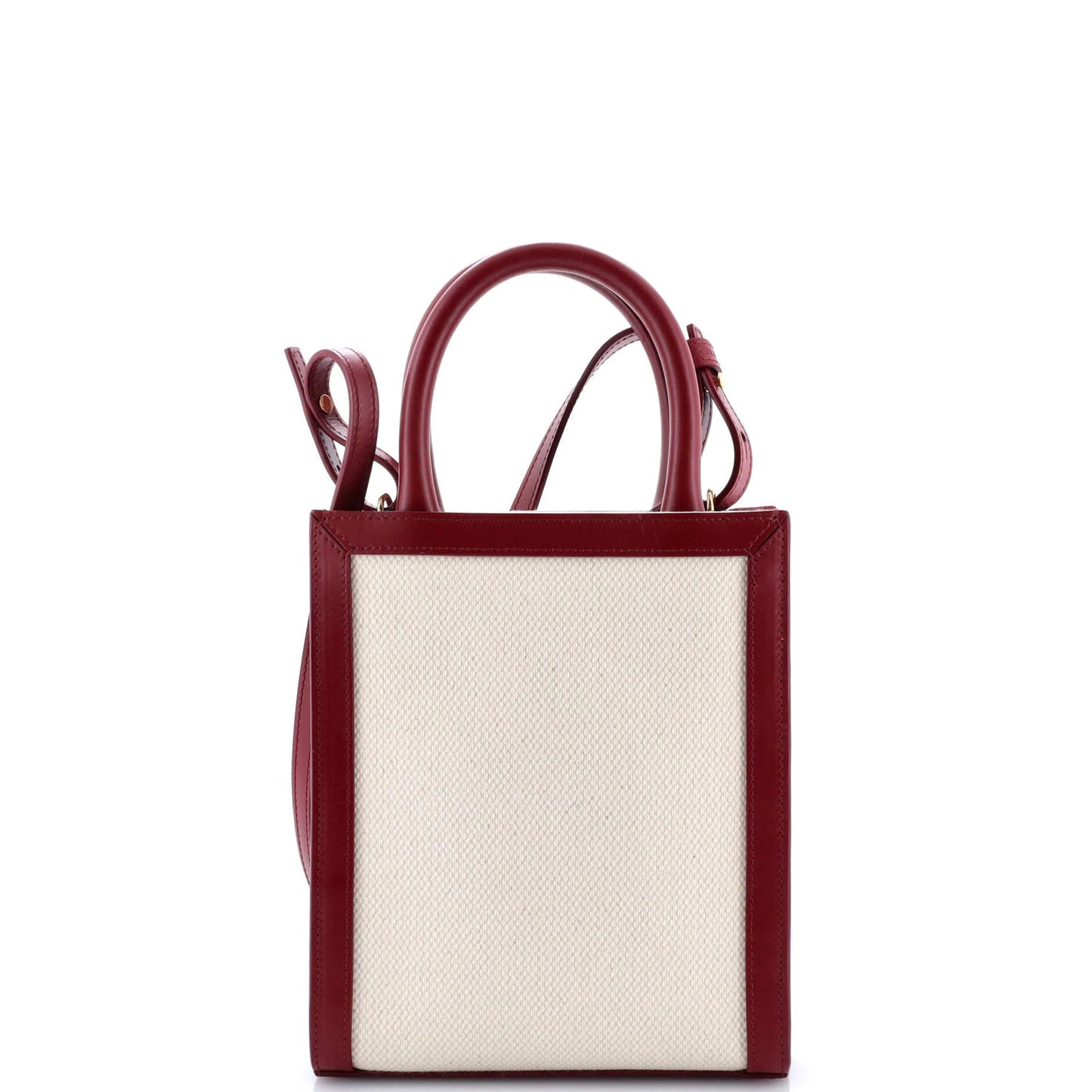Celine Vertical Cabas Tote Canvas With Leather Mini