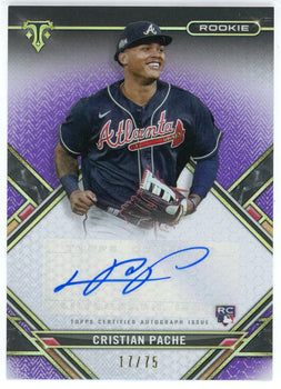 Christian Pache Autographed 2021 Topps Triple Threads Rookie Card #Rac-Cp