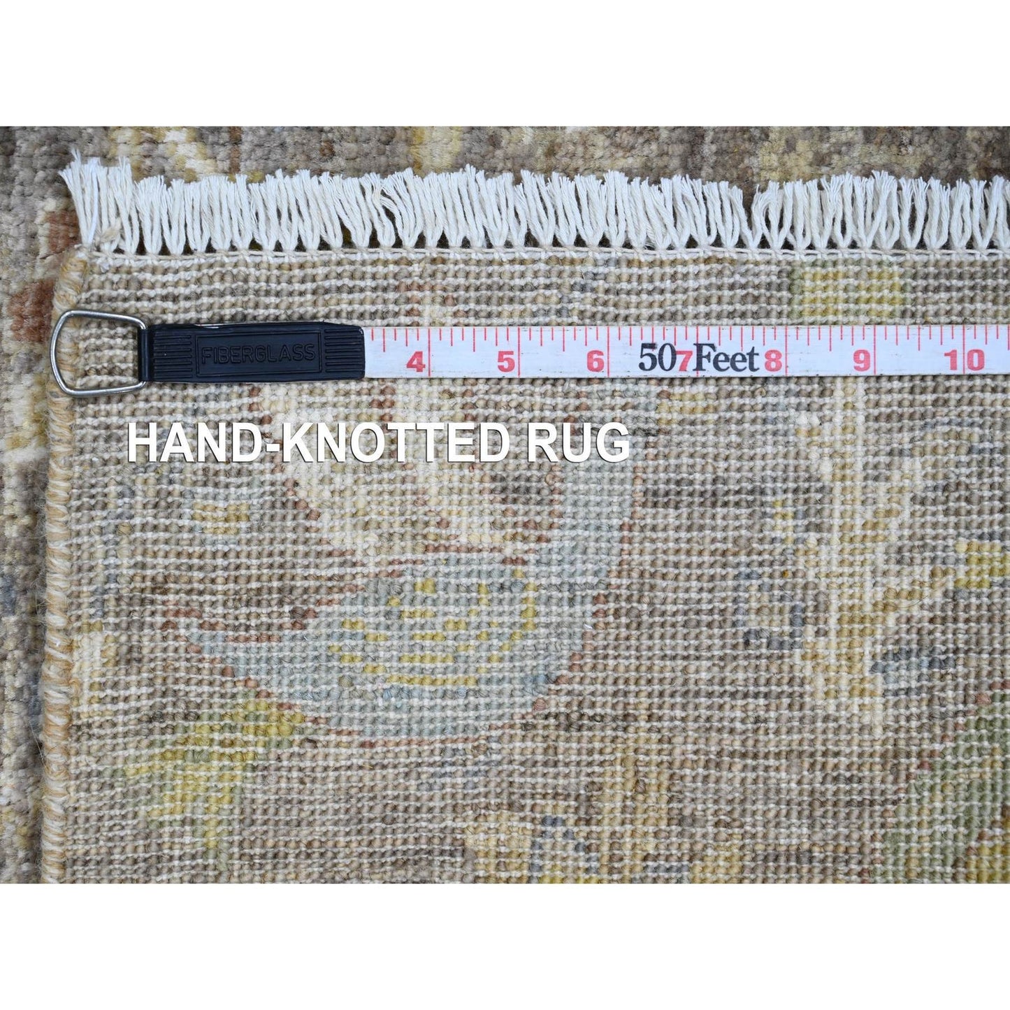 2'X3'3" Brown Peshawar Birds Design Hand Knotted Soft Wool Sample Rug