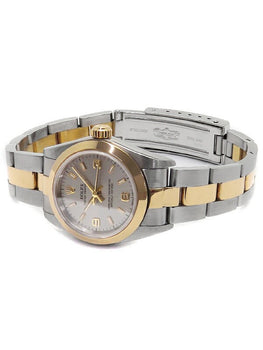 Rolex Oyster Perpetual 76183 Gray Case Size 24Mm Ladies Used Watch #71021