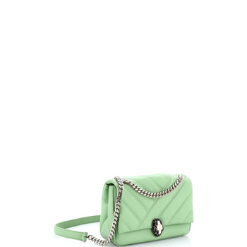 Bvlgari Serpenti Cabochon Shoulder Bag Diagonal Quilted Leather Small