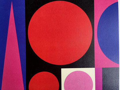 Auguste Herbin Lithograph Coa Signature And Stamp (Victor Vasarely)