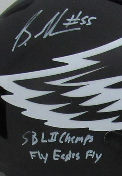 Brandon Graham Signed/Inscr Eagles Eclipse Authentic Full Size Helmet Jsa 156350