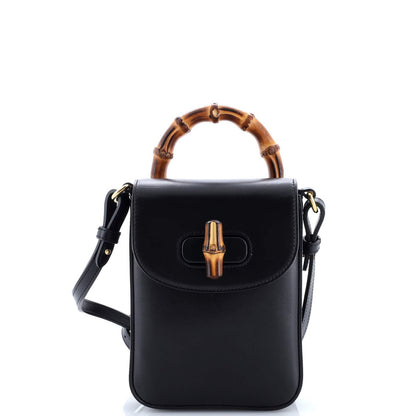 Gucci Bamboo Top Handle Backpack Leather Mini