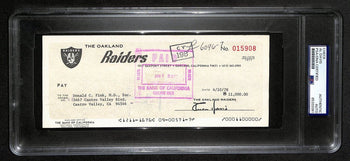 Al Davis Hof Signed/Autographed 8.5X3.5 Bank