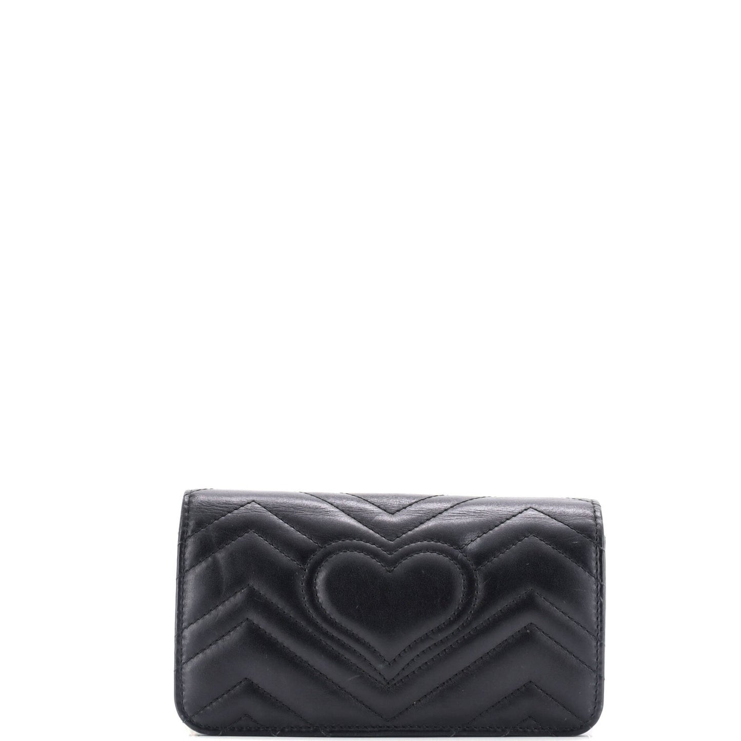 Gucci Gg Marmont Chain Flap Bag Embellished Matelasse Leather Mini