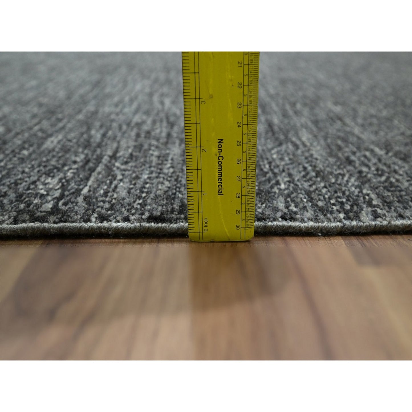 8'1"X10'1" Dim Gray Hand Knotted Kohinoor Small Geometric Design Wool Rug