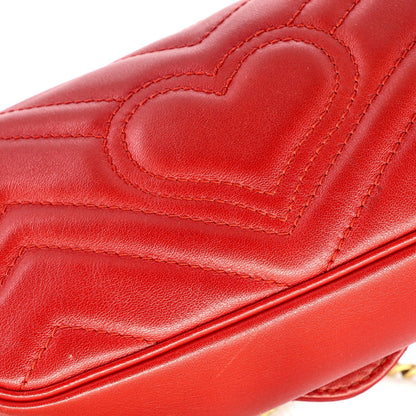 Gucci Gg Marmont Flap Bag Matelasse Leather Super Mini