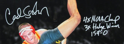 Cael Sanderson Signed/Inscribed 16X20 Photo
