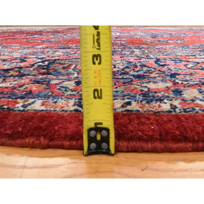 10'2"X13'3" Red Semi Antique Zoroastrian Saroogh Wool Hand Knotted Rug