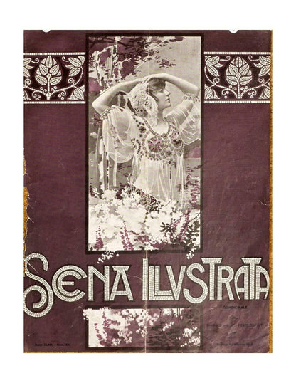 1900 Scena Illustrata Arts Literature Music Theatre Cover Woman 4