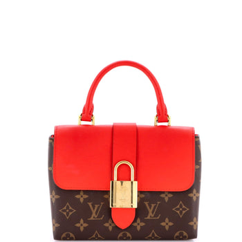 Louis Vuitton Locky Handbag Monogram Canvas With Leather Bb