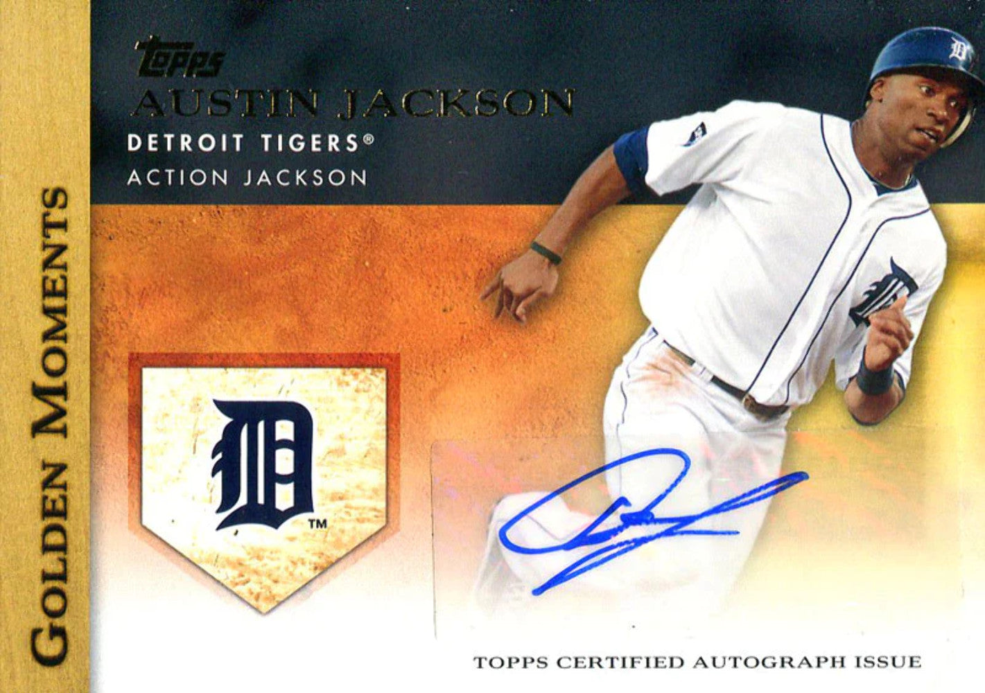 Austin Jackson Autographed 2012 Topps Golden Moments Card
