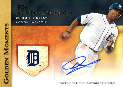 Austin Jackson Autographed 2012 Topps Golden Moments Card