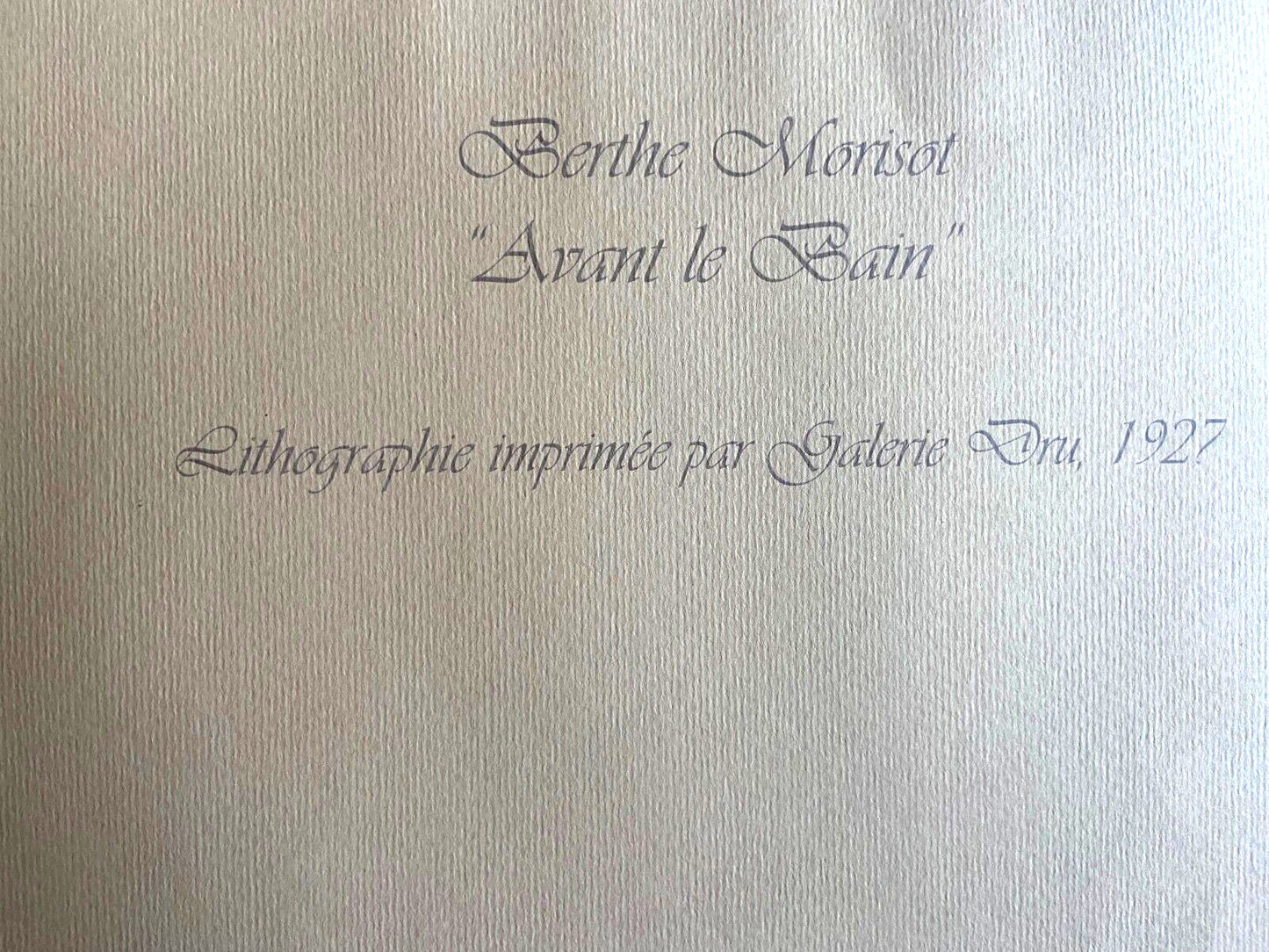 Berthe Morisot Lithograph