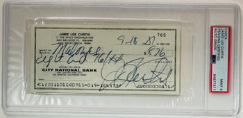 Jamie Lee Curtis Autographed Check (Psa) Mint 9