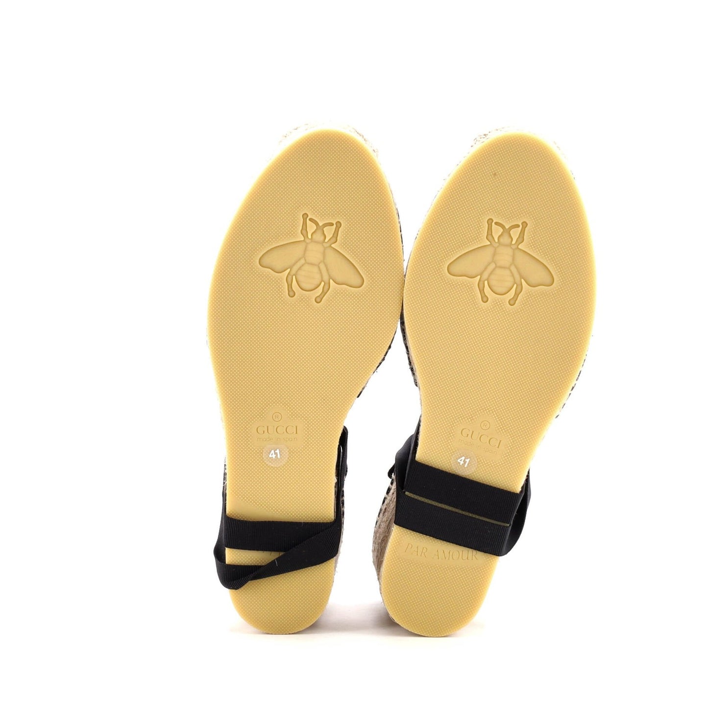 Gucci Women'S Gg Marmont Wedge Espadrilles Matelasse Leather