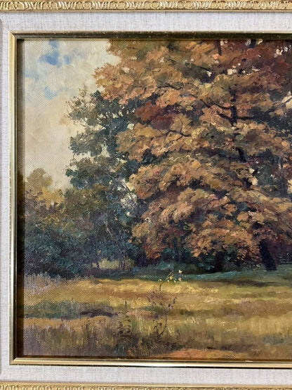 Alexander Alexiev A Hoffart (Bulgaria) 1991 Original Oil Painting Autumn Signed