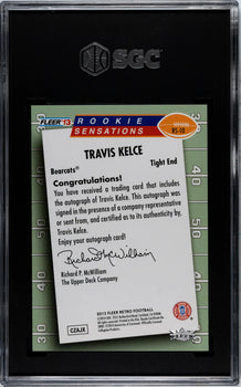 Travis Kelce 2013 Fleer Retro Rookie Sensations Autographed #Rs-10 Sgc 9
