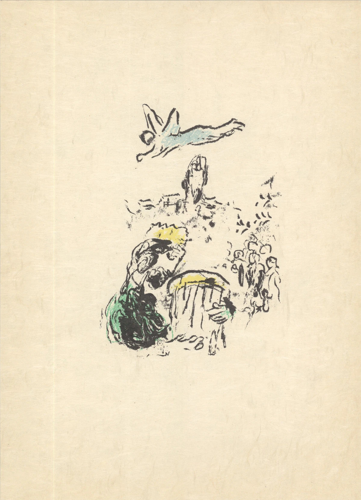 Marc Chagall King David (Blue) " Lithograph Modernism Neutral A