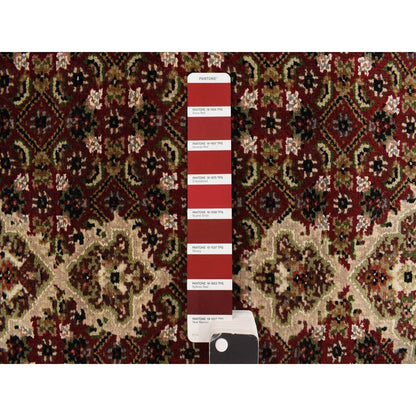 2'7"X12' Red Tebraz Mahi Hand Knotted 100% Wool Runner Rug