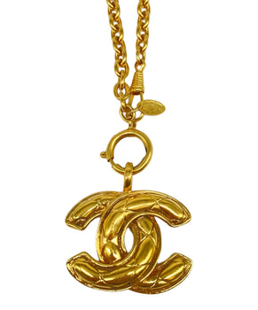 Chanel Vintage Coco Mark Chain Necklace