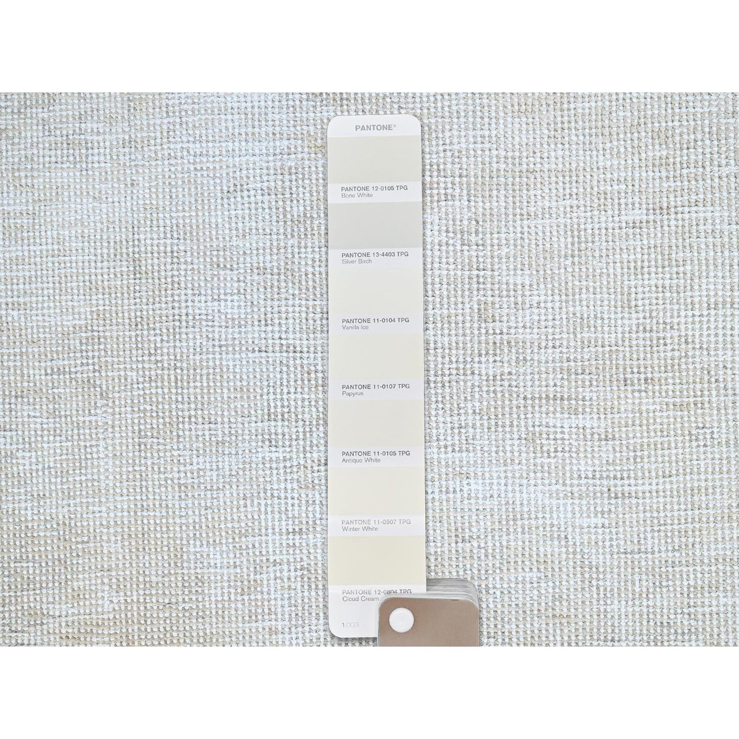 2'1"X5'9" Vista White Cropped Thin Vintage Zoroastrian Tebraz Oriental Rug