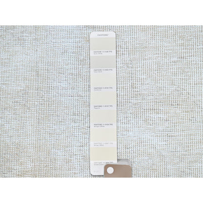 2'1"X5'9" Vista White Cropped Thin Vintage Zoroastrian Tebraz Oriental Rug