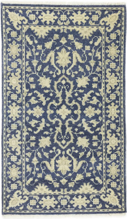 3X5 Ft Transitional Oriental Rug Muted Floral