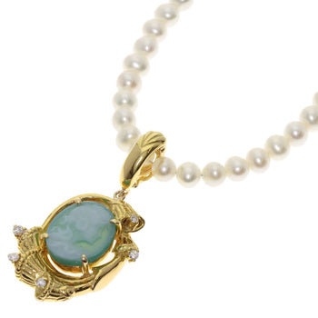 kaoruko   Necklace Pearl Pearl Cameo Diamond