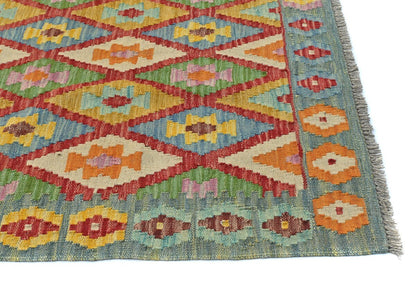Reversible Kilim Oriental Rug Multicolored