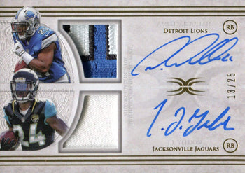 Ameer Abdullah & Tj Yeldon Autographed 2015 Topps Card