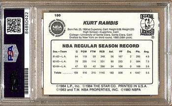 1984-85 Star Company #180 Kurt Rambis Lakers