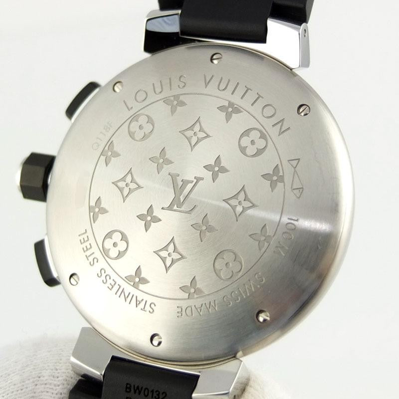 LOUIS VUITTON TAMBOUR in black Q118F quartz