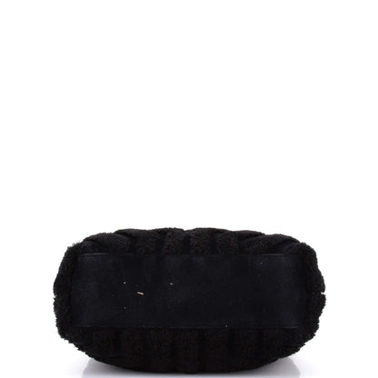 Saint Laurent Loulou Shoulder Bag Matelasse Chevron Shearling Medium