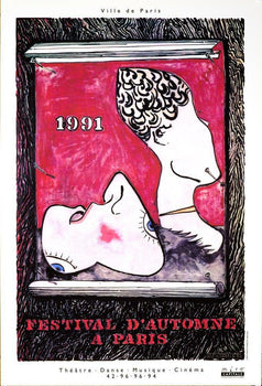 Jasper Johns Festival D'Automne A Paris 1991  Large Original Printing